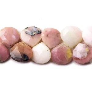 11 - 13mm Pink Peruvian Opal Faceted Heart Beads 33 pieces