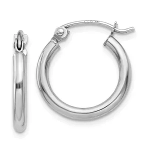 14k White Gold Hoop Earrings