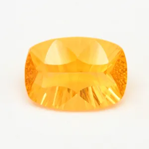 14x10mm Yellow Mexican Fire Opal Concave Cushions