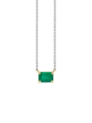 1.75ct Emerald 14K Gold Pendant Necklace