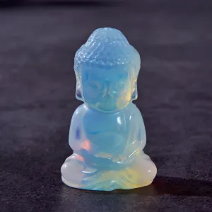 2" Opalite Moonstone Baby Buddha Gemstone Carving