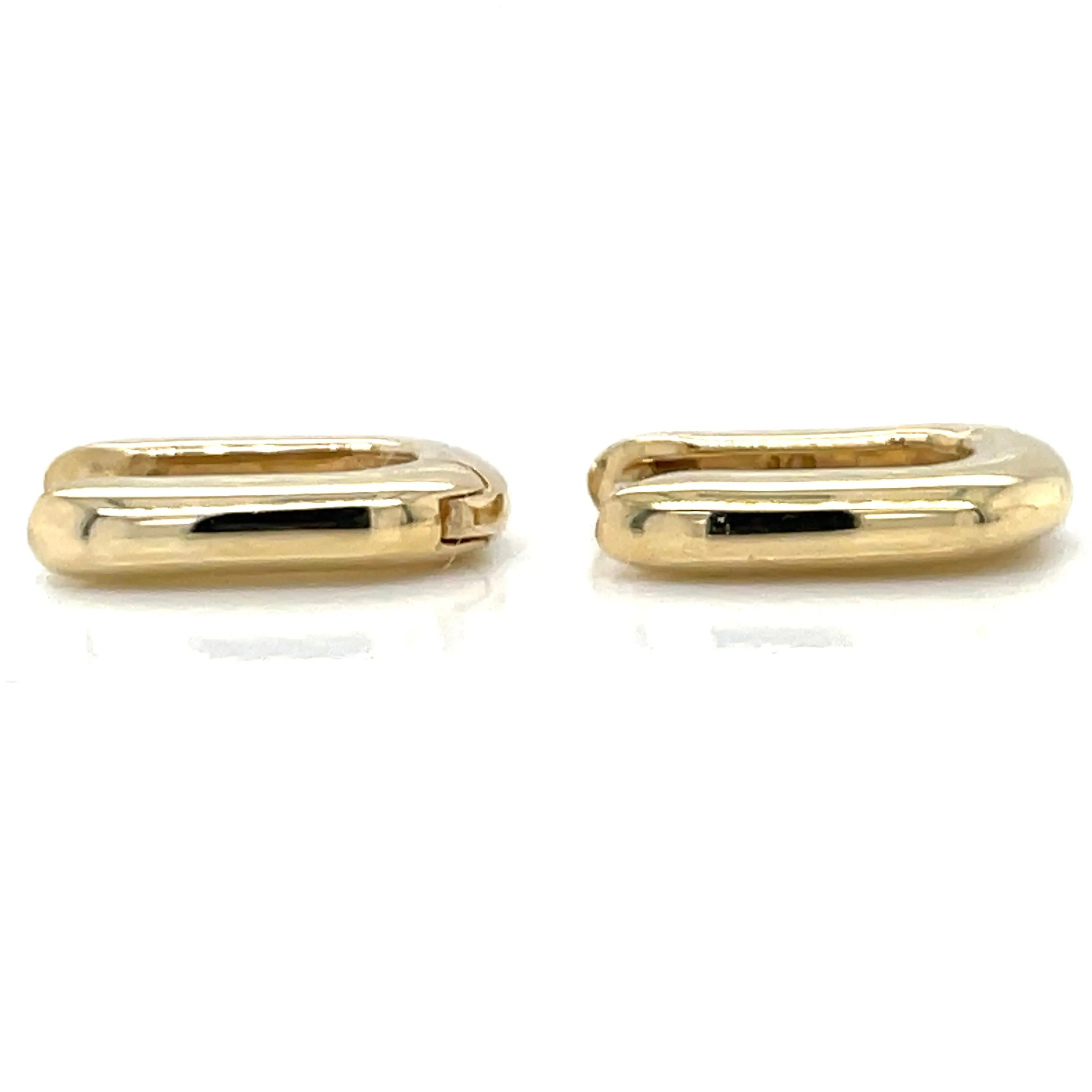 9ct Yellow Gold Small Rectangular Hoop Earrings