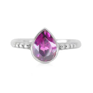 Amie Rhodolite Silver Stacker