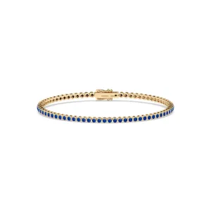 Bezel Set Lapis Tennis Bracelet