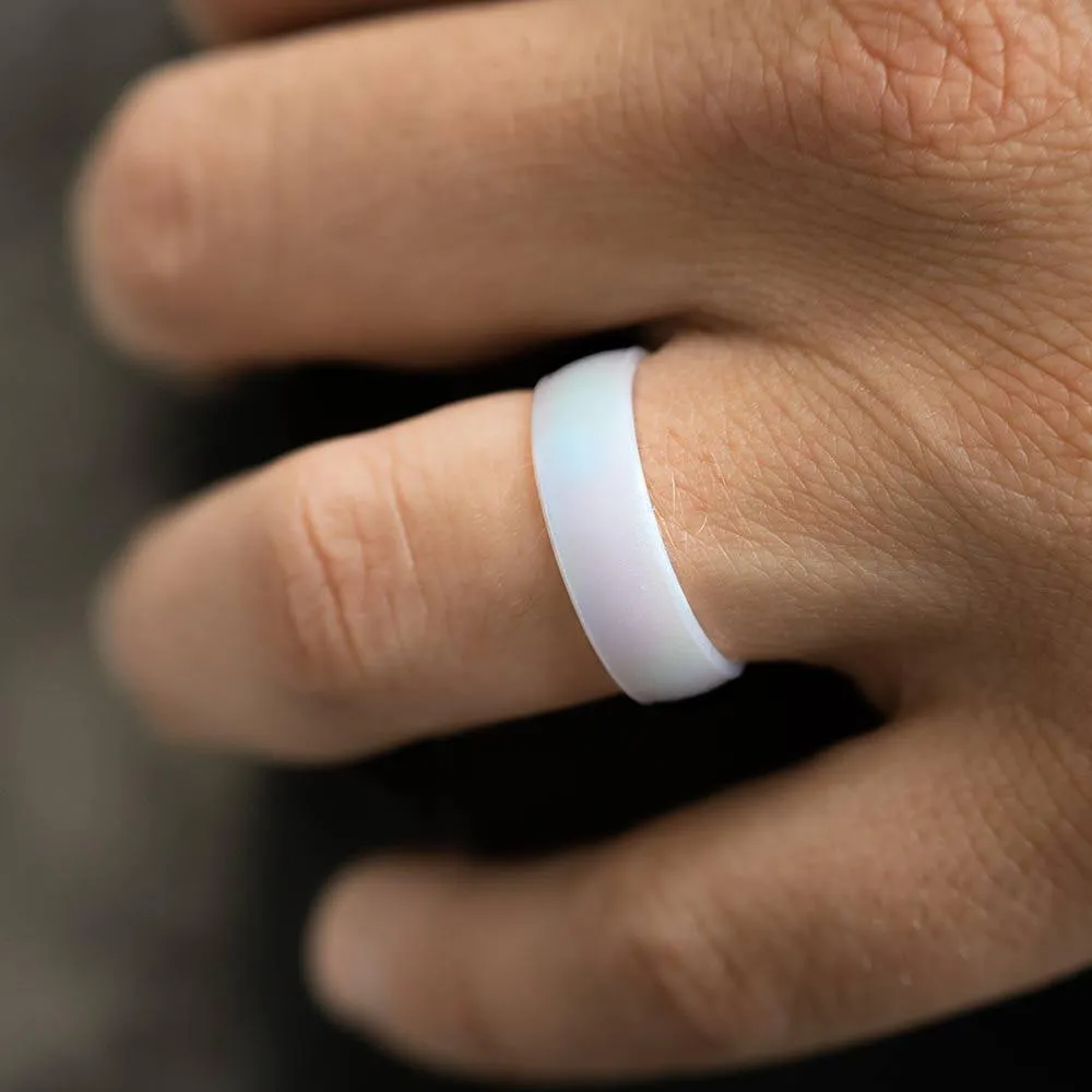 Birthstone Classic Silicone Ring - Moonstone