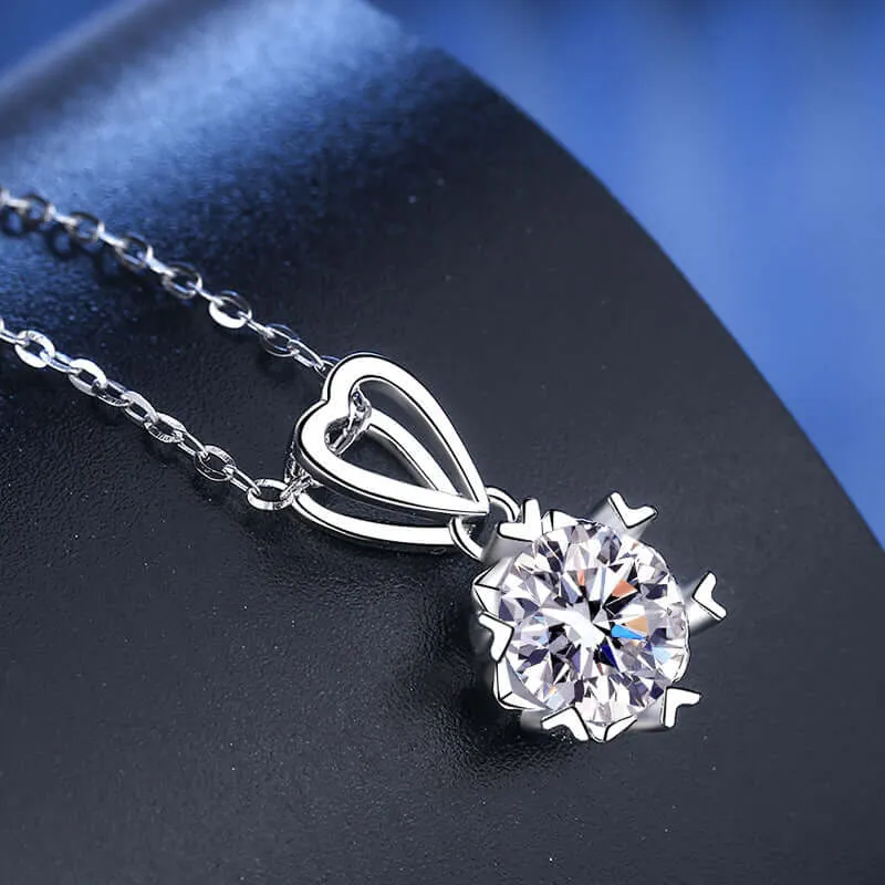 Christmas Precious Snowflake Moissanite Necklace