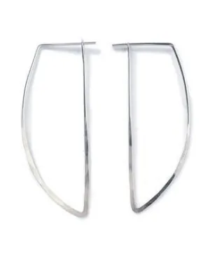 Curve Peak Hoop Earrings - Sterling Silver