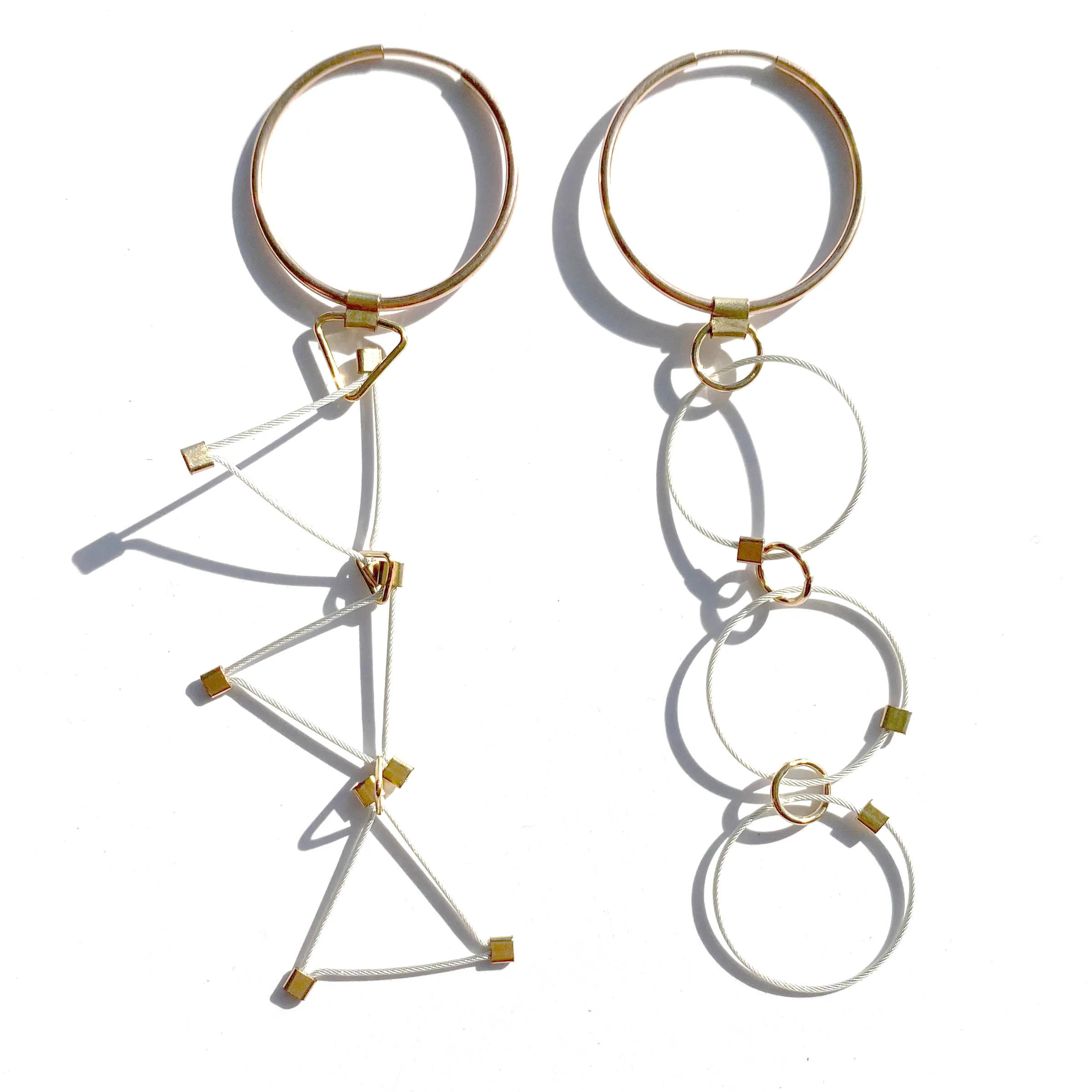 Descending Shape Hoop Earrings