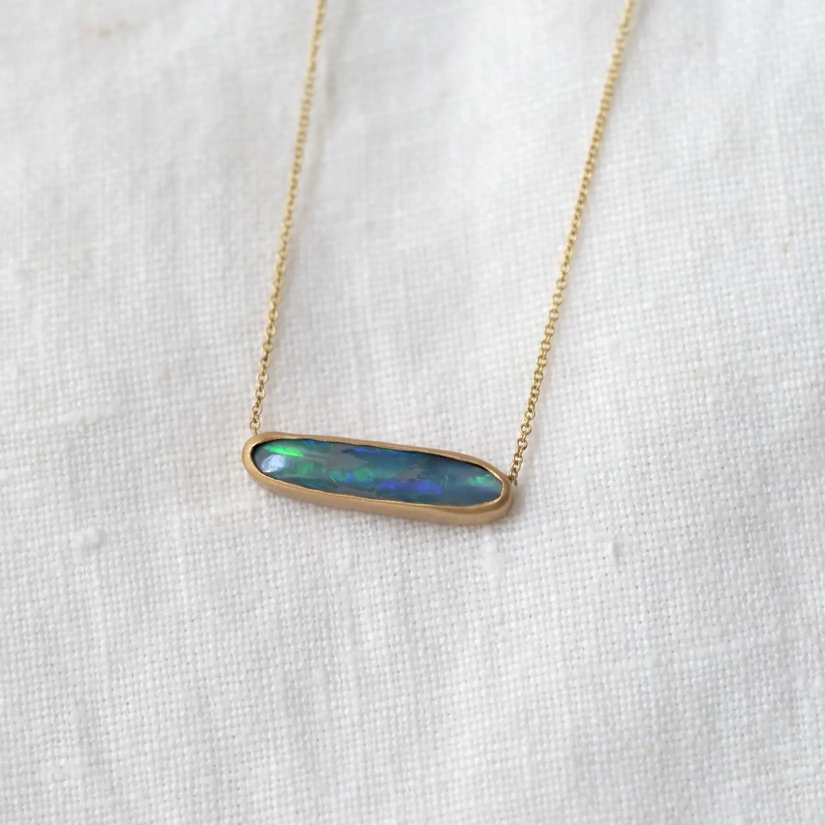 Elongated Opal Pendant