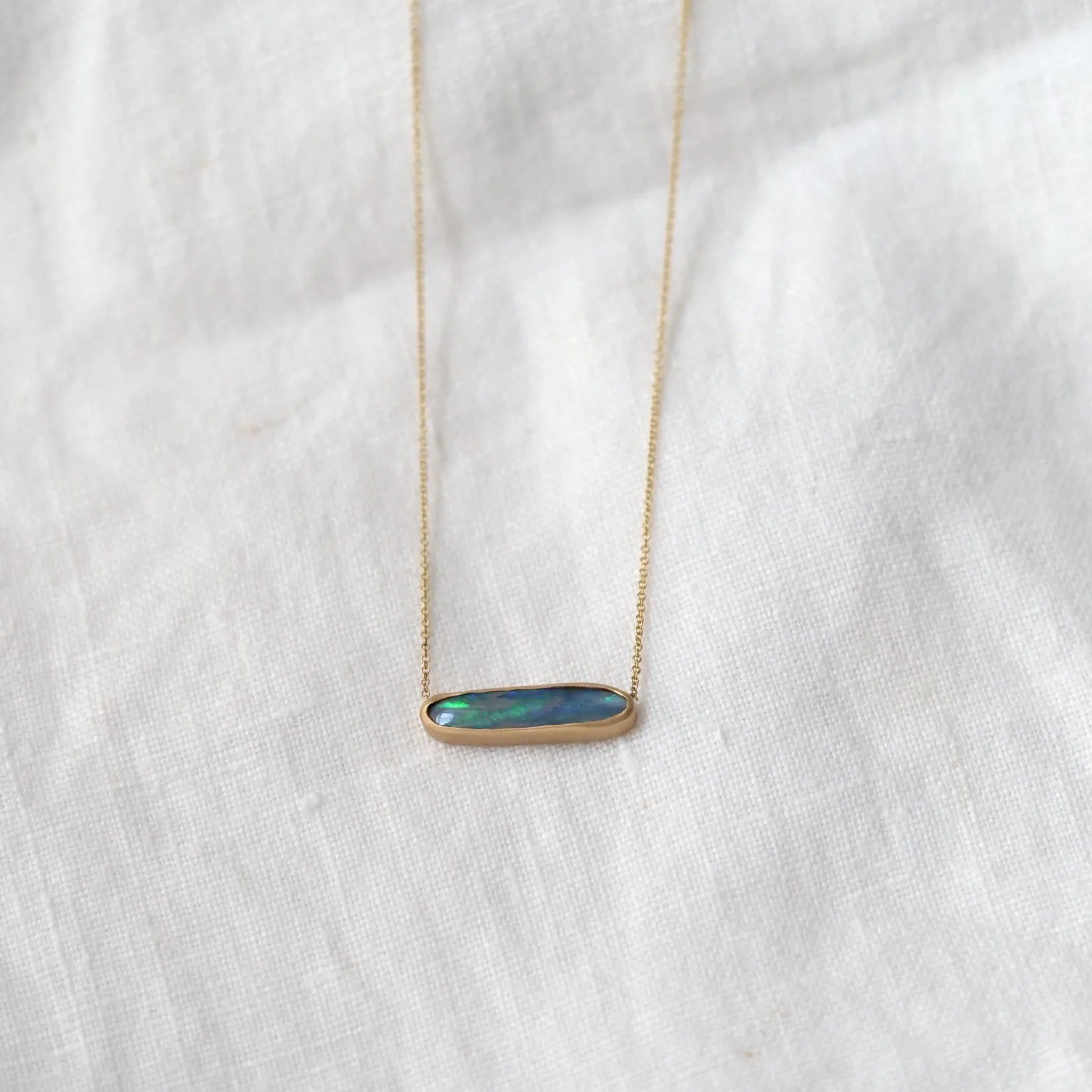 Elongated Opal Pendant