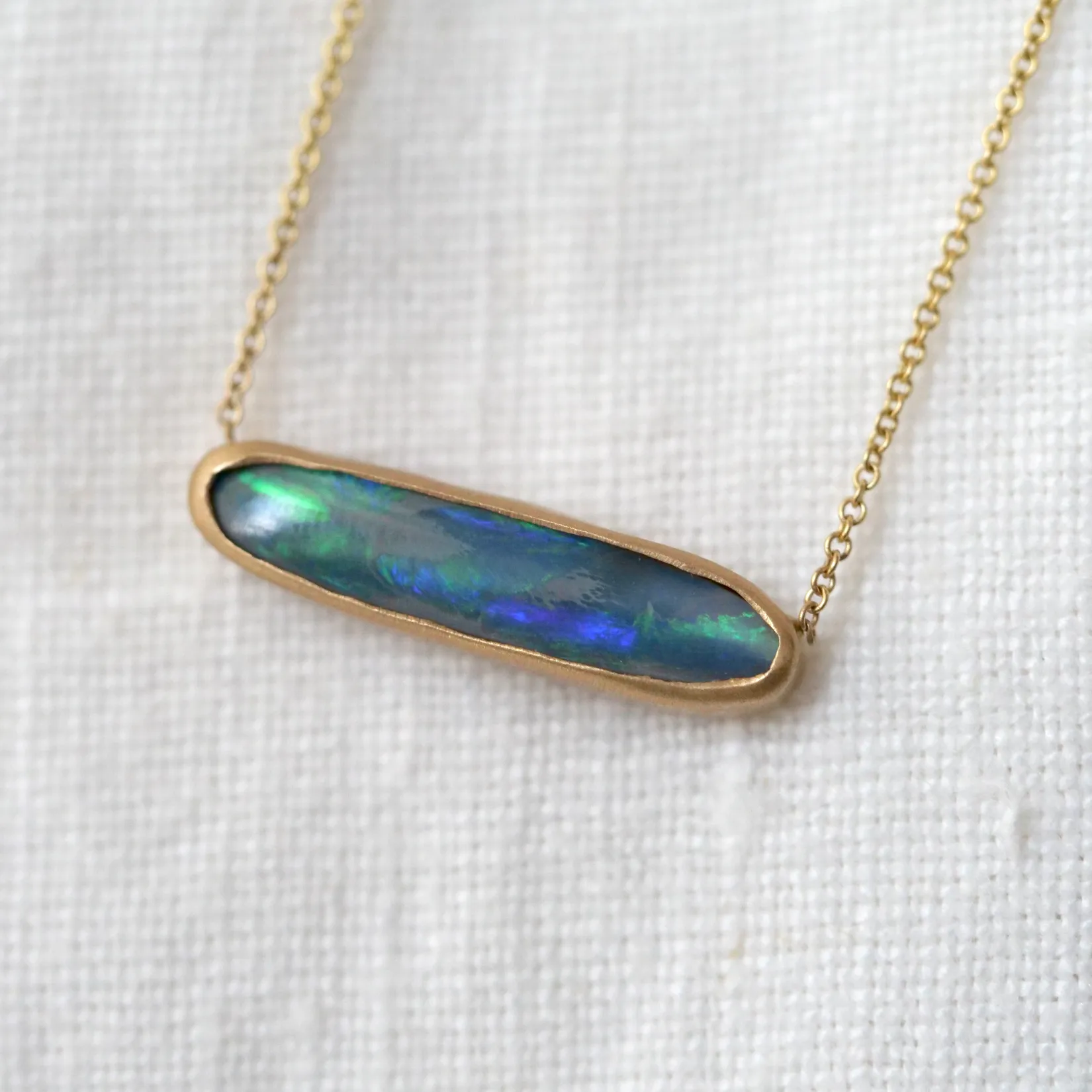 Elongated Opal Pendant