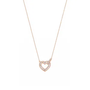 FANCIME Interlocking Open Heart Dainty 18K Gold Necklace