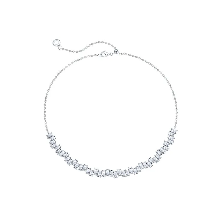 FANCIME "Midnight Sonata" Brilliant Sterling Silver Choker Necklace