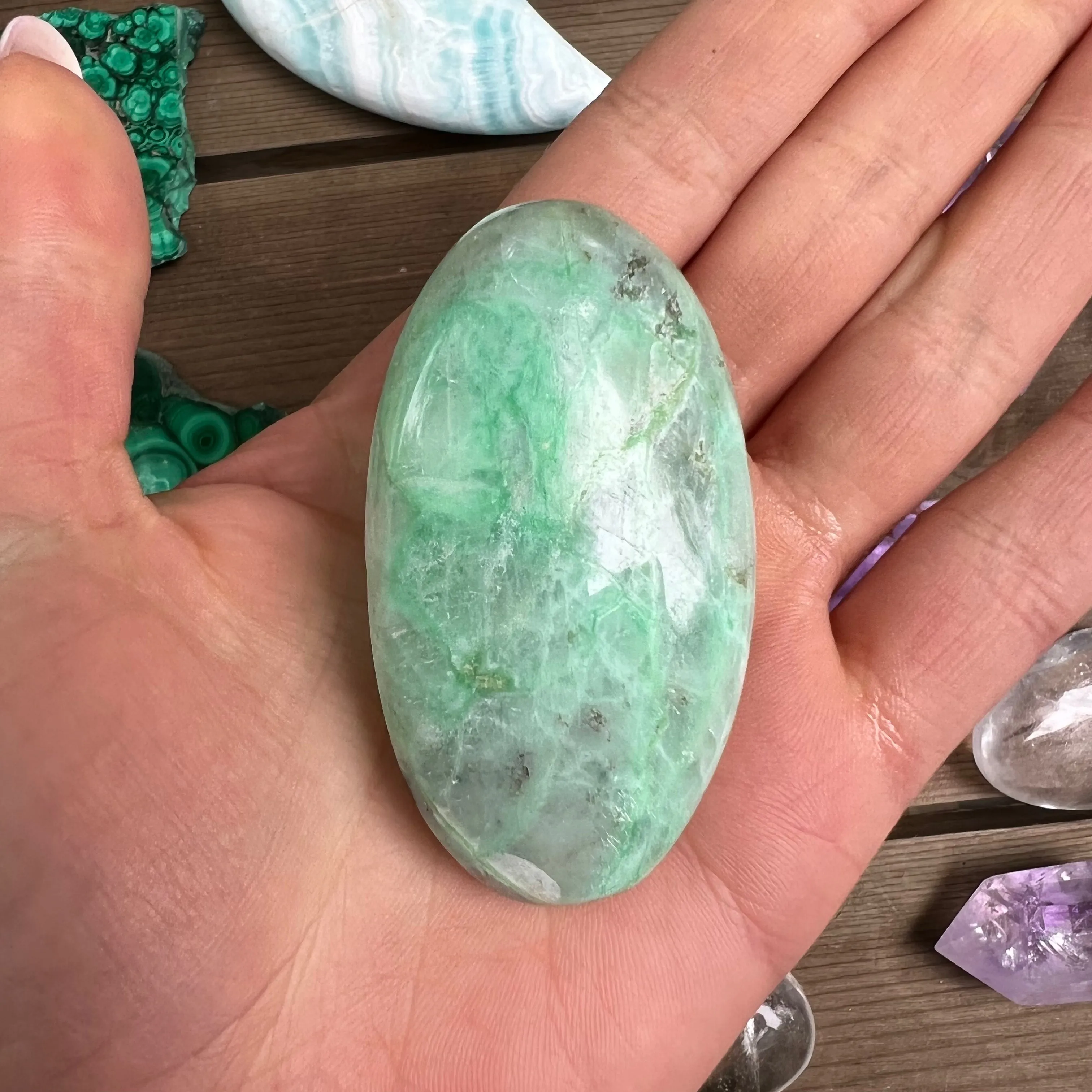 Garnierite Palm Stone (#3)