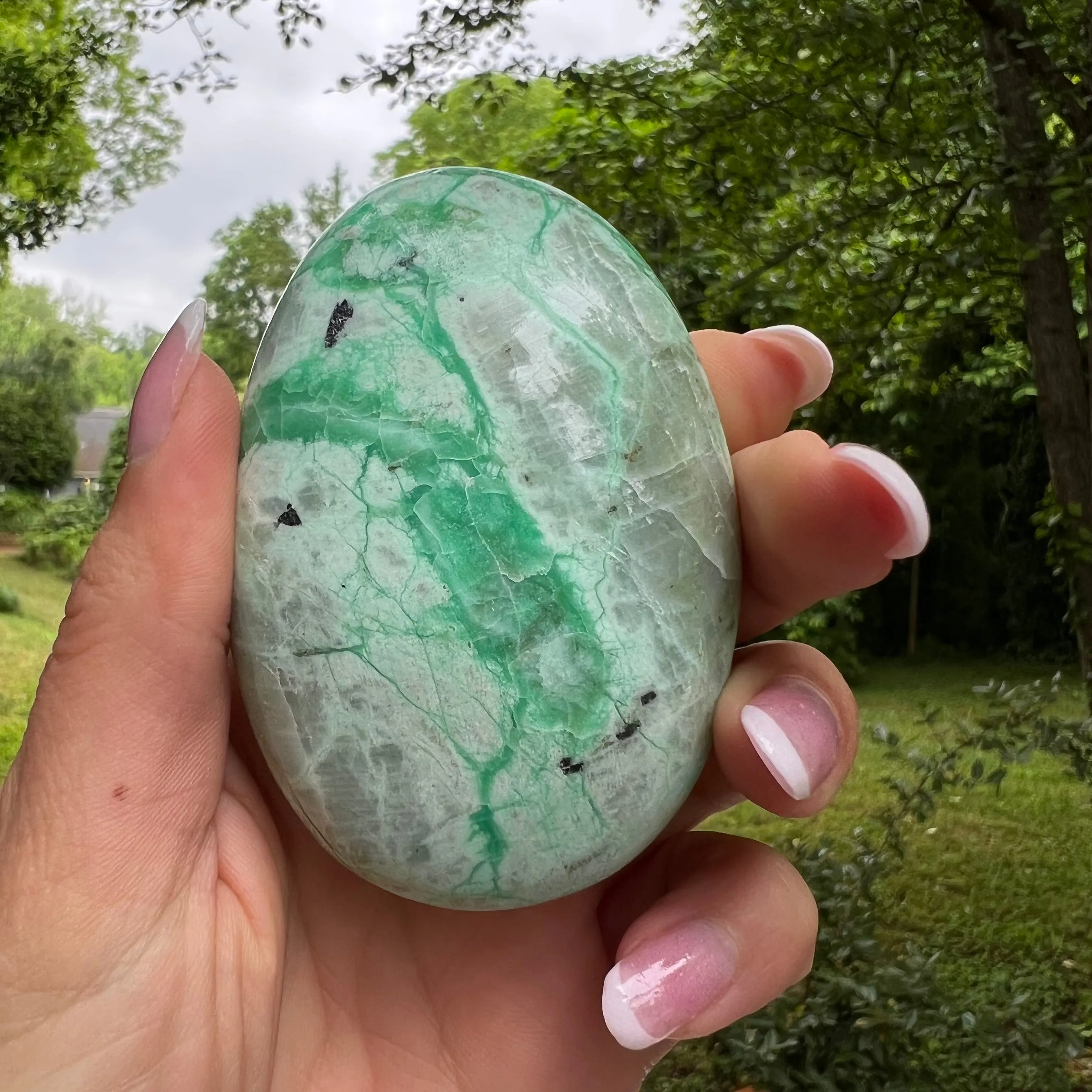 Garnierite Palm Stone (#9)