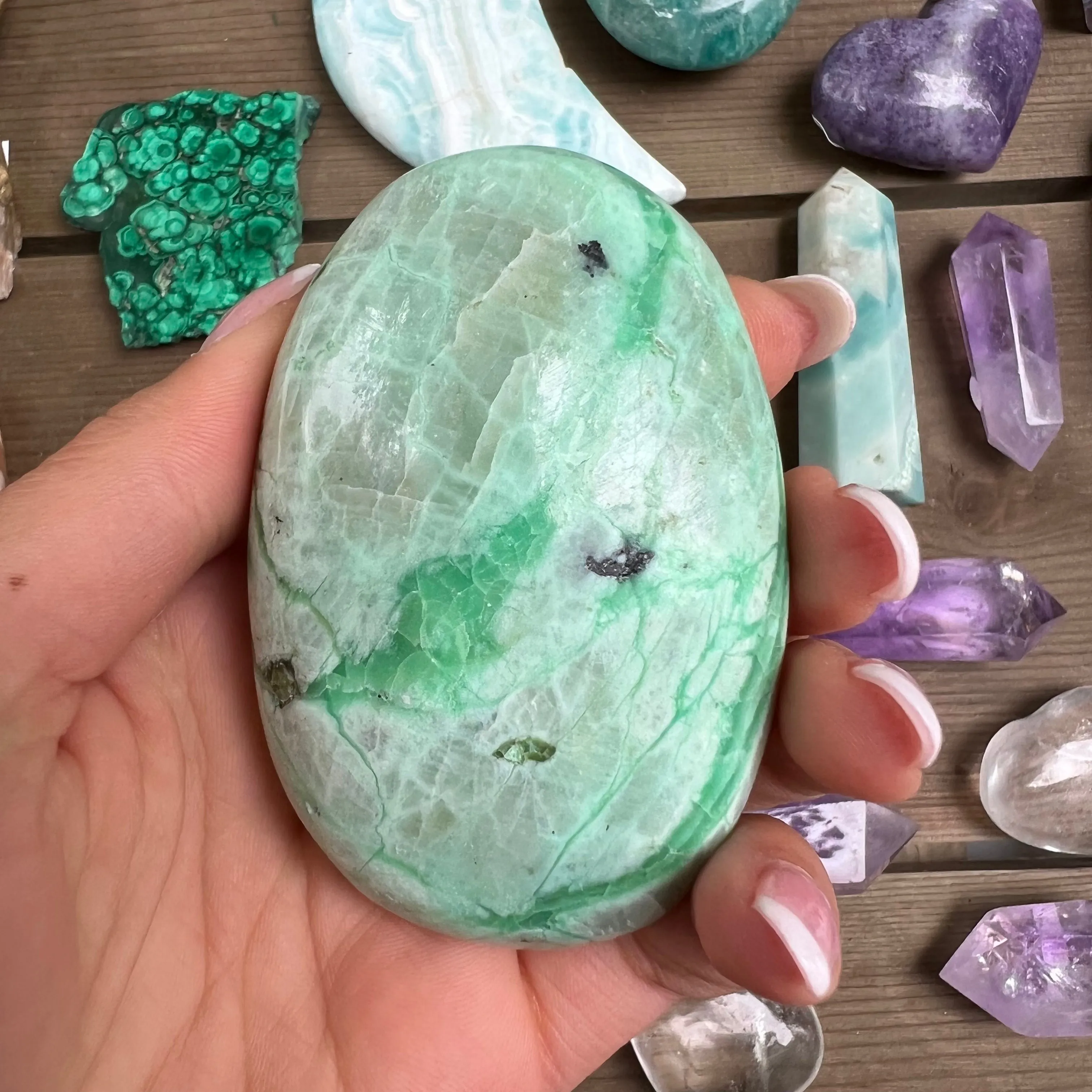 Garnierite Palm Stone (#9)