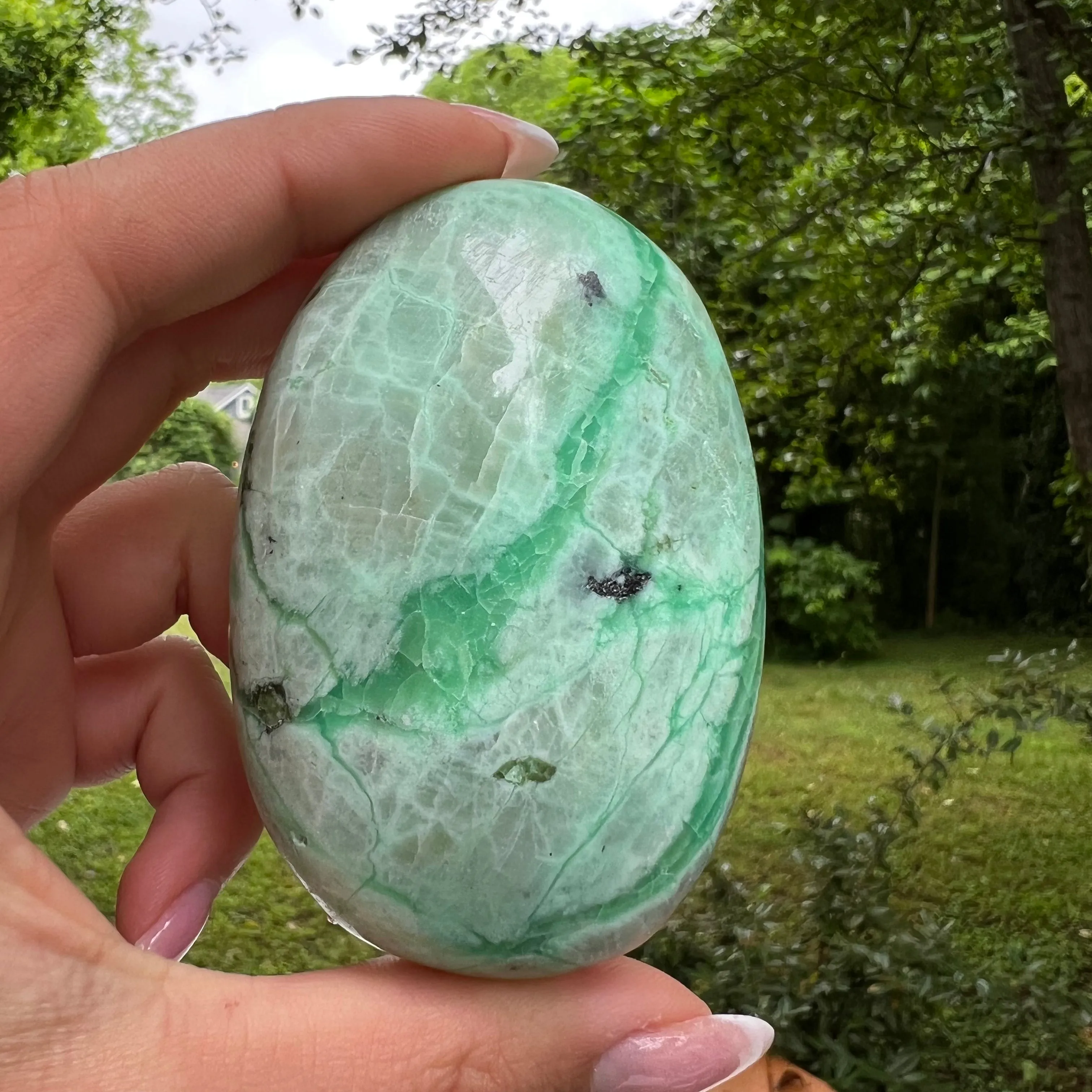 Garnierite Palm Stone (#9)