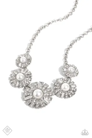 Gatsby Gallery - White Necklace - Paparazzi Accessories