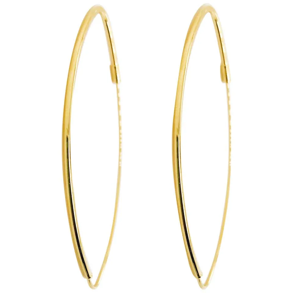 Gold Oval Hoop Earrings