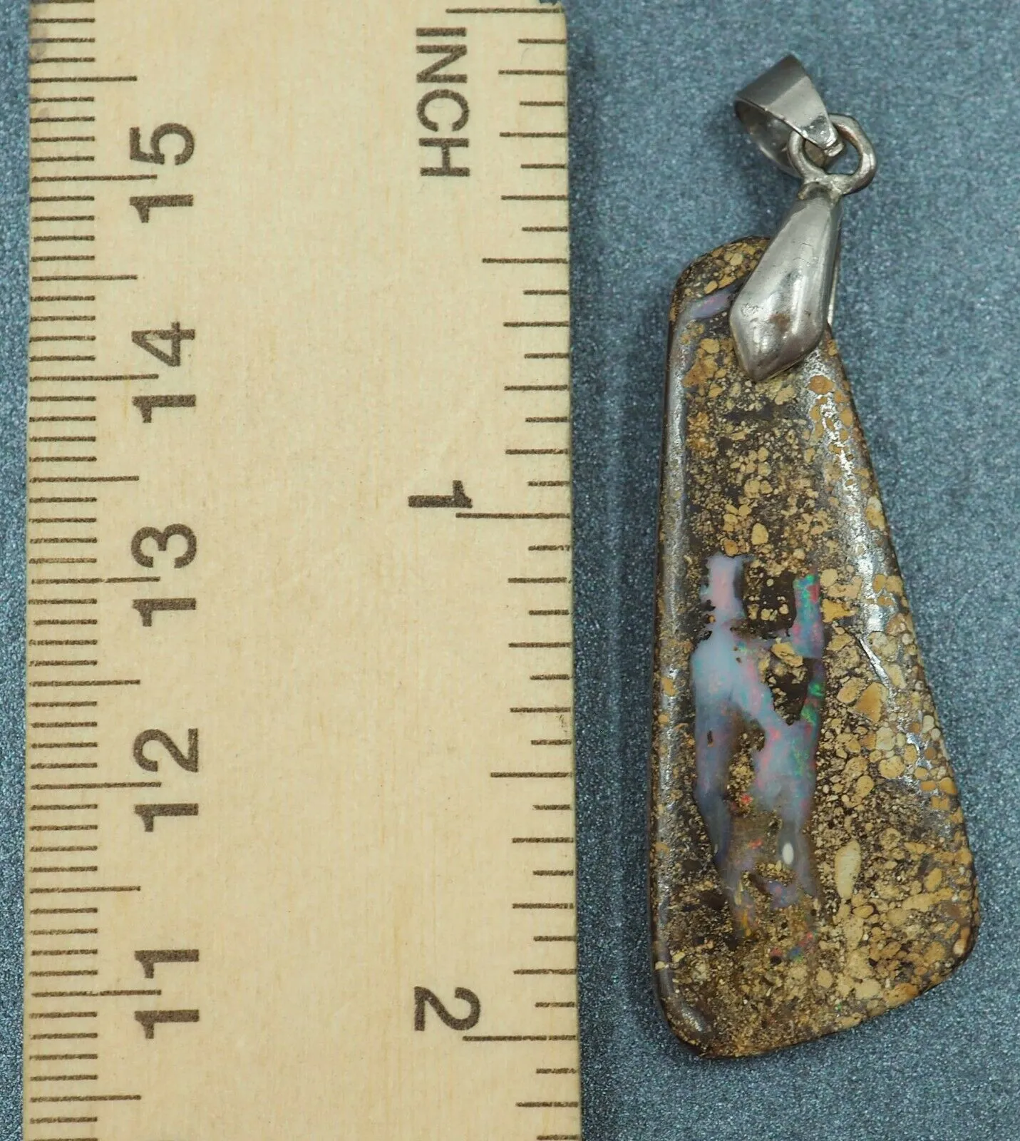 Gold Plated Boulder Opal Pendant