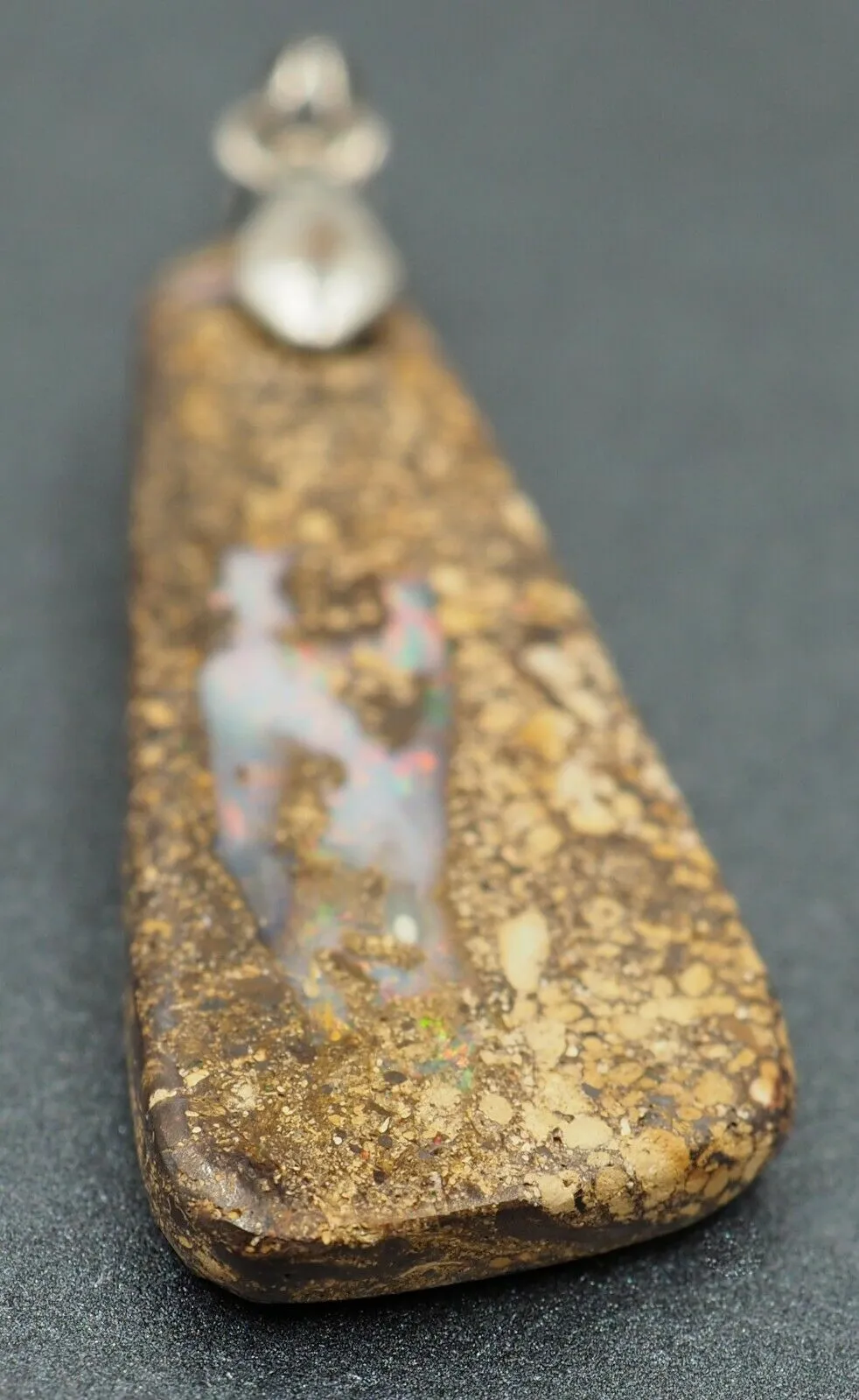 Gold Plated Boulder Opal Pendant