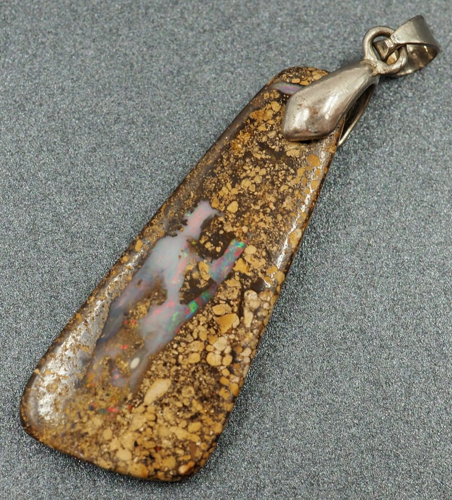 Gold Plated Boulder Opal Pendant