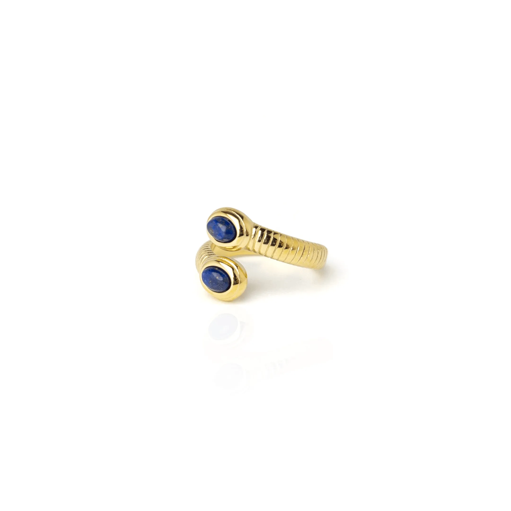 Gold Plated Lapis Lazuli Ring