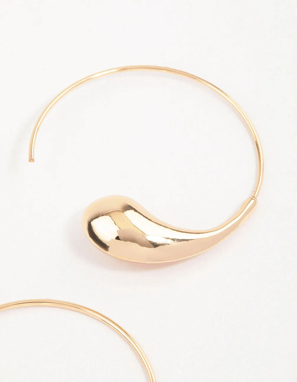 Gold Threaded Gold Hoop Earrings