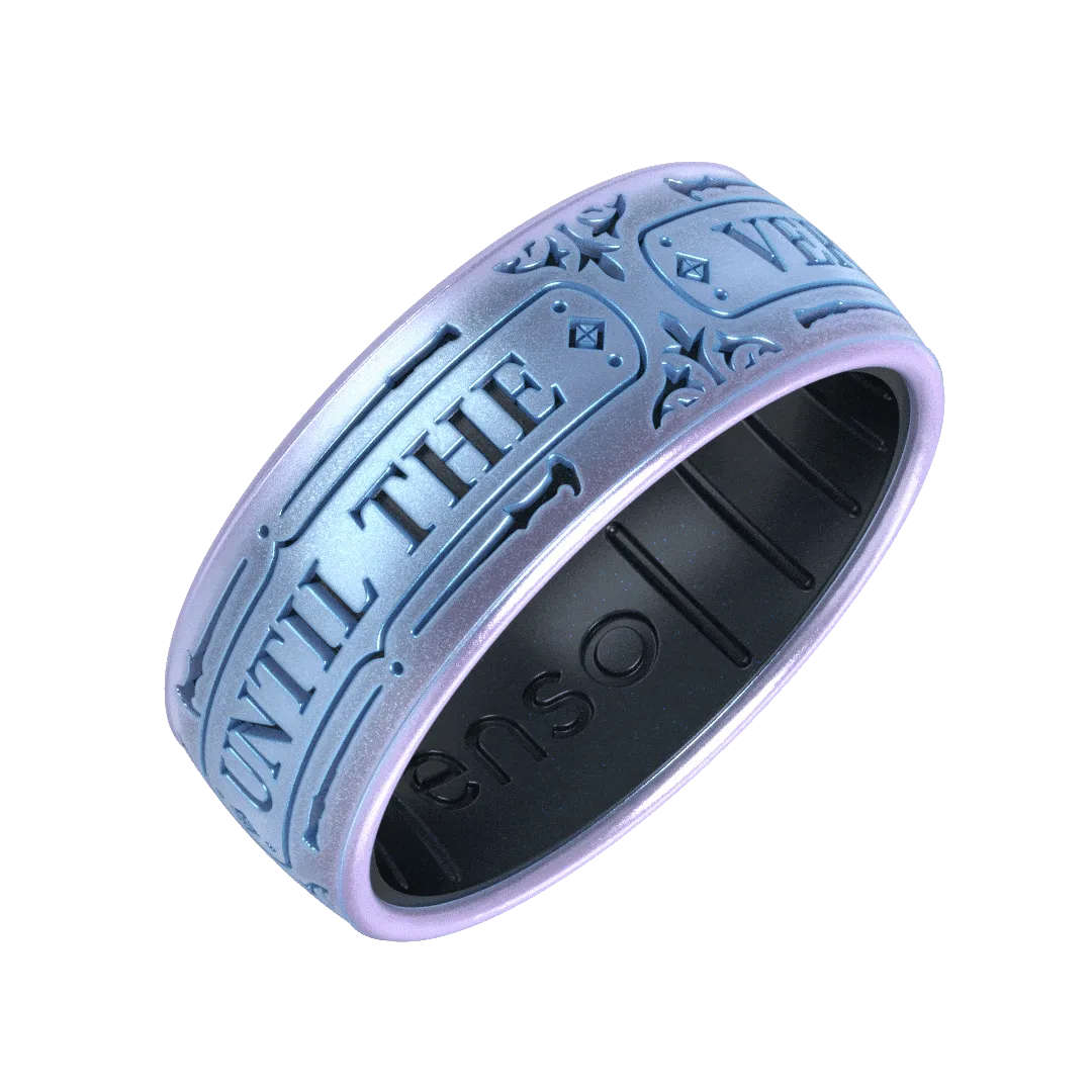 Harry Potter Silicone Ring - Until The Very End - Moonstone/Black Pearl