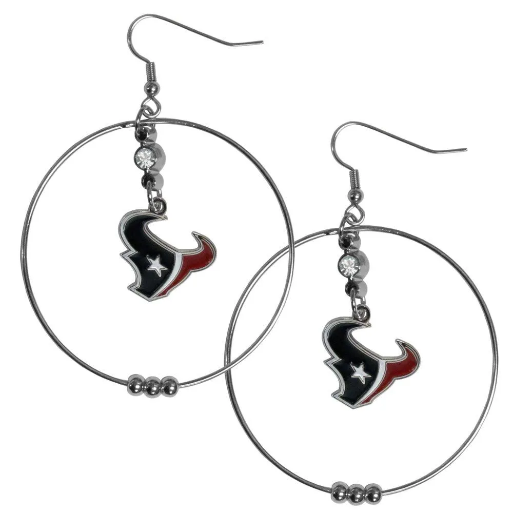 Houston Texans 2 Inch Hoop Earrings