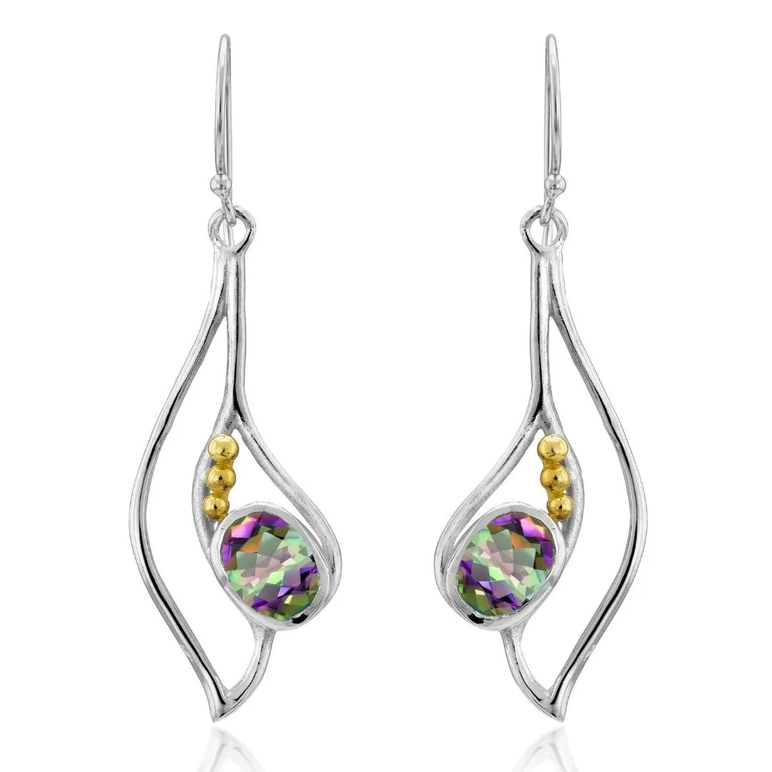 Iris Earrings in various gemstones