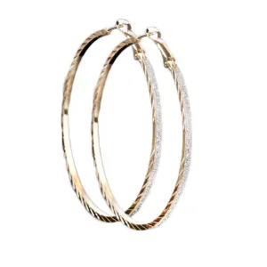 Kairangi Earrings for Women and Girls | Fashion Gold Plated Hoop Earring | Western Big Hoop Earrings | Accessories Jewellery for Women | Birthday Gift for Girls and Women Anniversary Gift for Wife