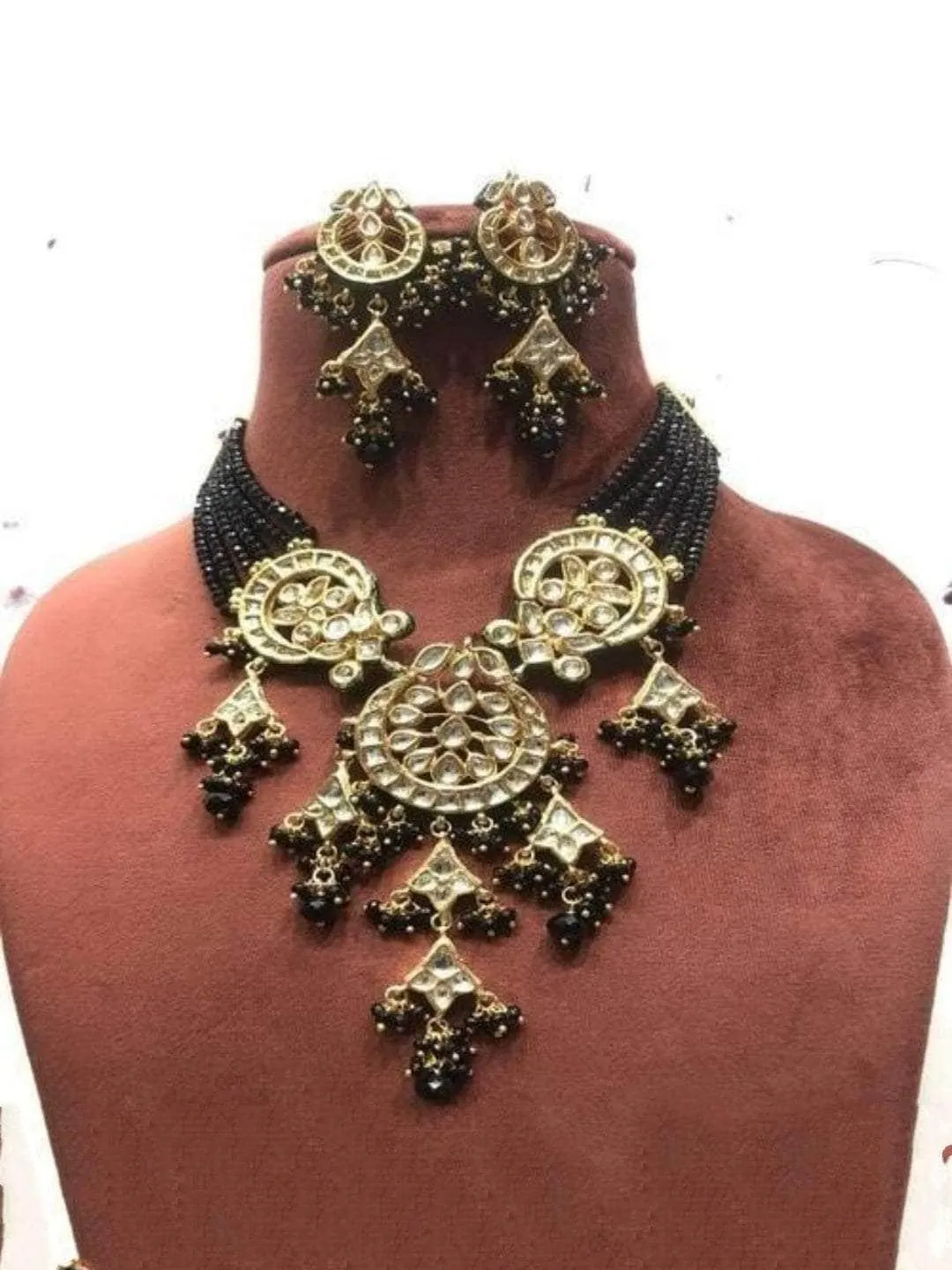 Kundan 3 Pendant Necklace