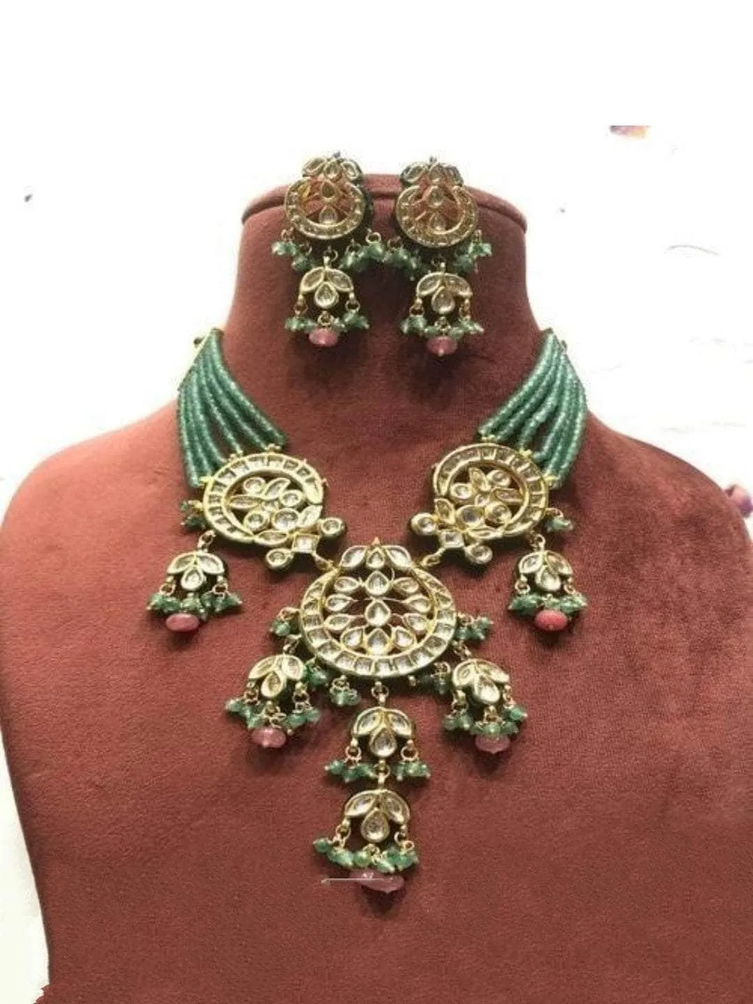 Kundan 3 Pendant Necklace