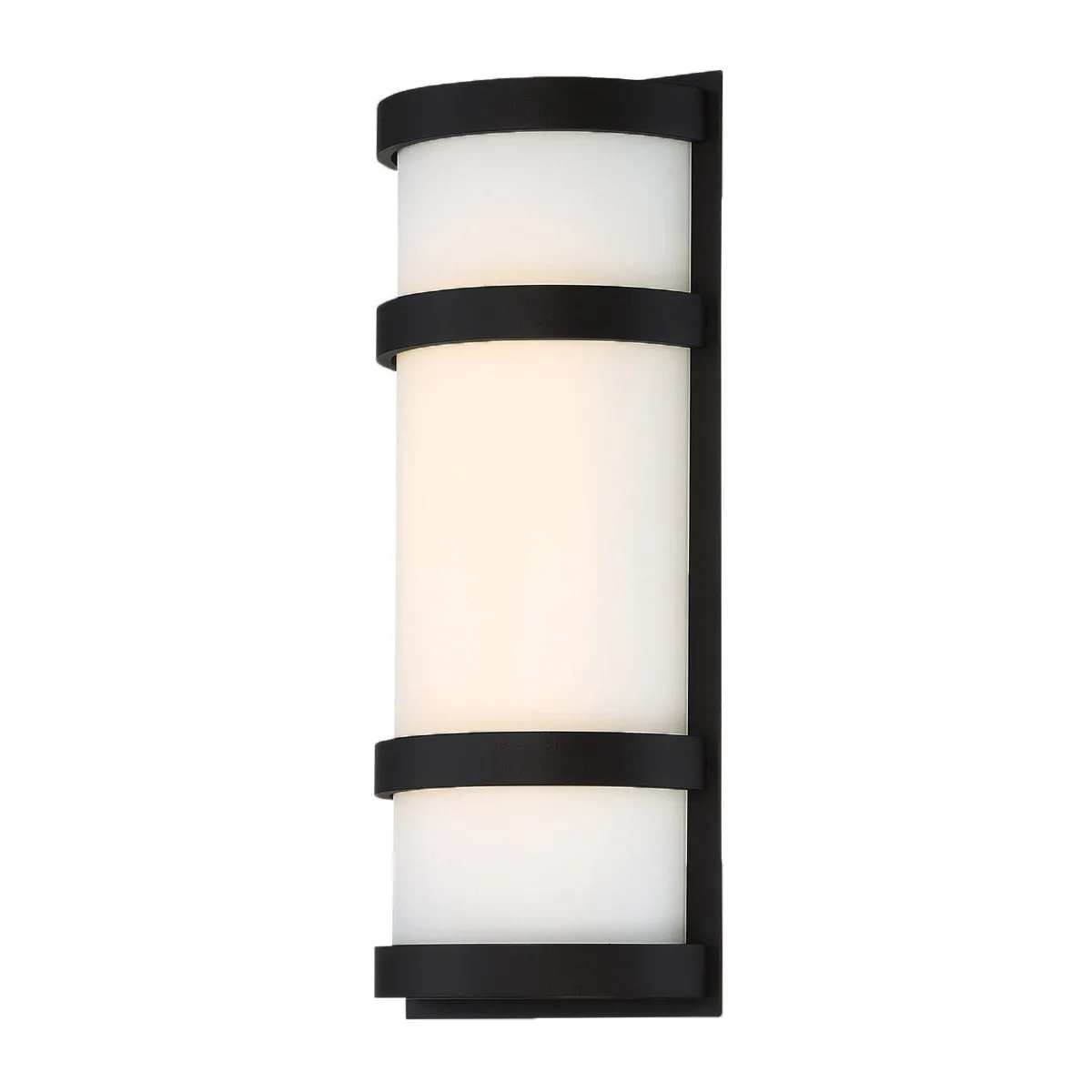 Latitude 14 In. LED Outdoor Wall Sconce 3000K Black Finish