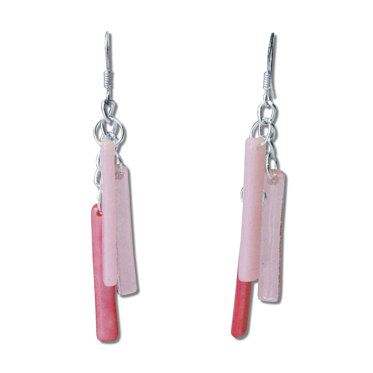 LTRAC Glass Earrings - Pink