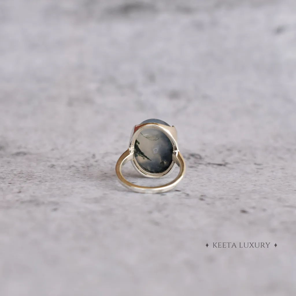 Majestic - Moss Agate Ring