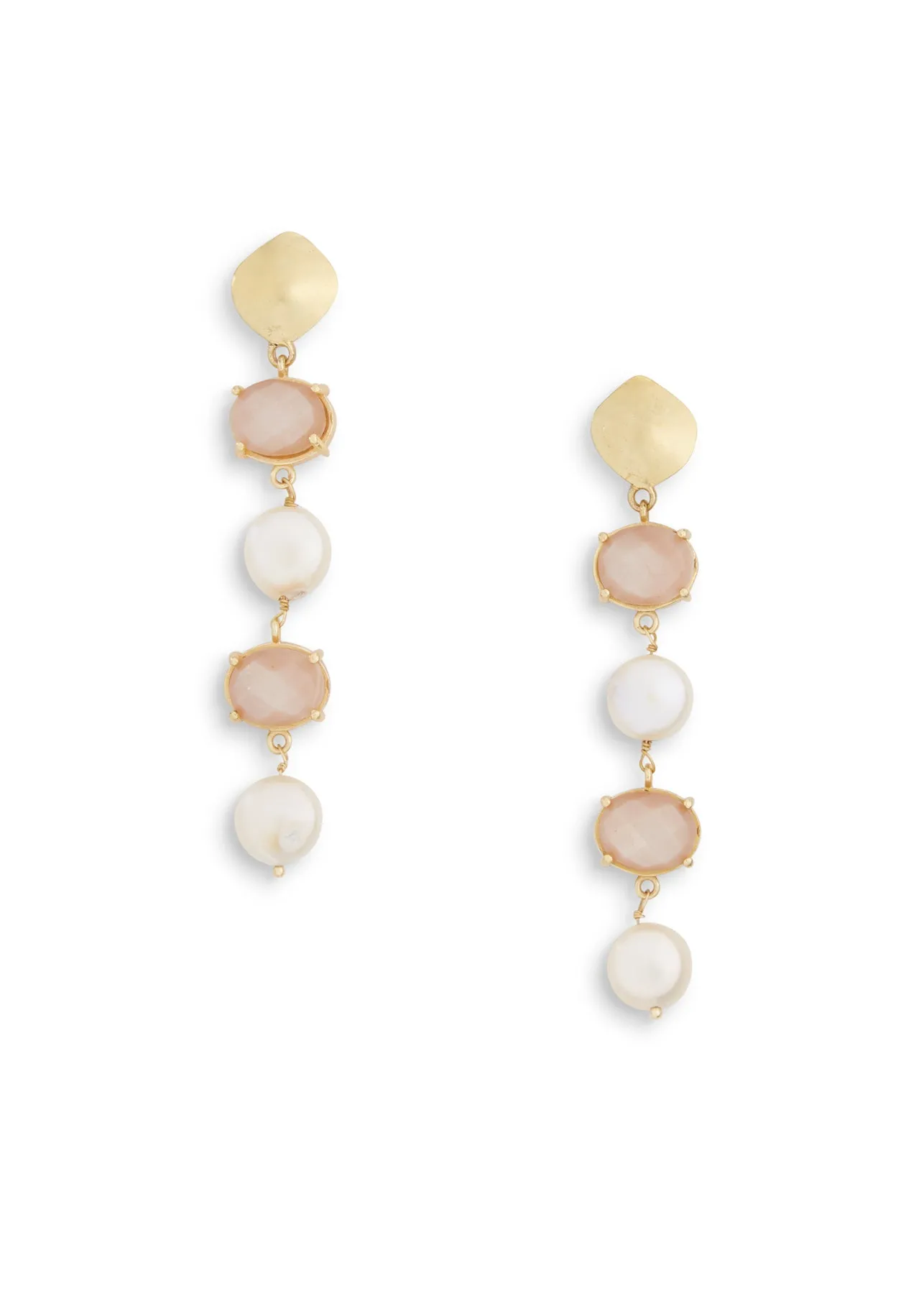 Mimi Earring | Peach Moonstone