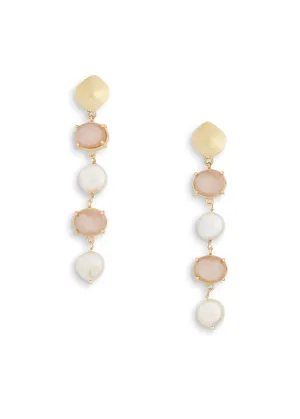 Mimi Earring | Peach Moonstone