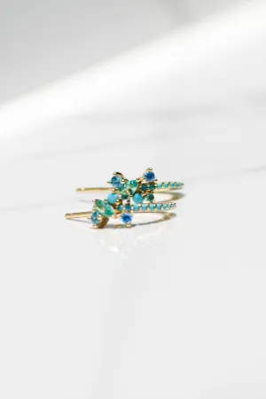 Native Gem - TROPICALE MINI HOOPS- TURQUOISE