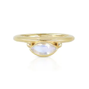 Nyra Marquise Moonstone Gold Stacker