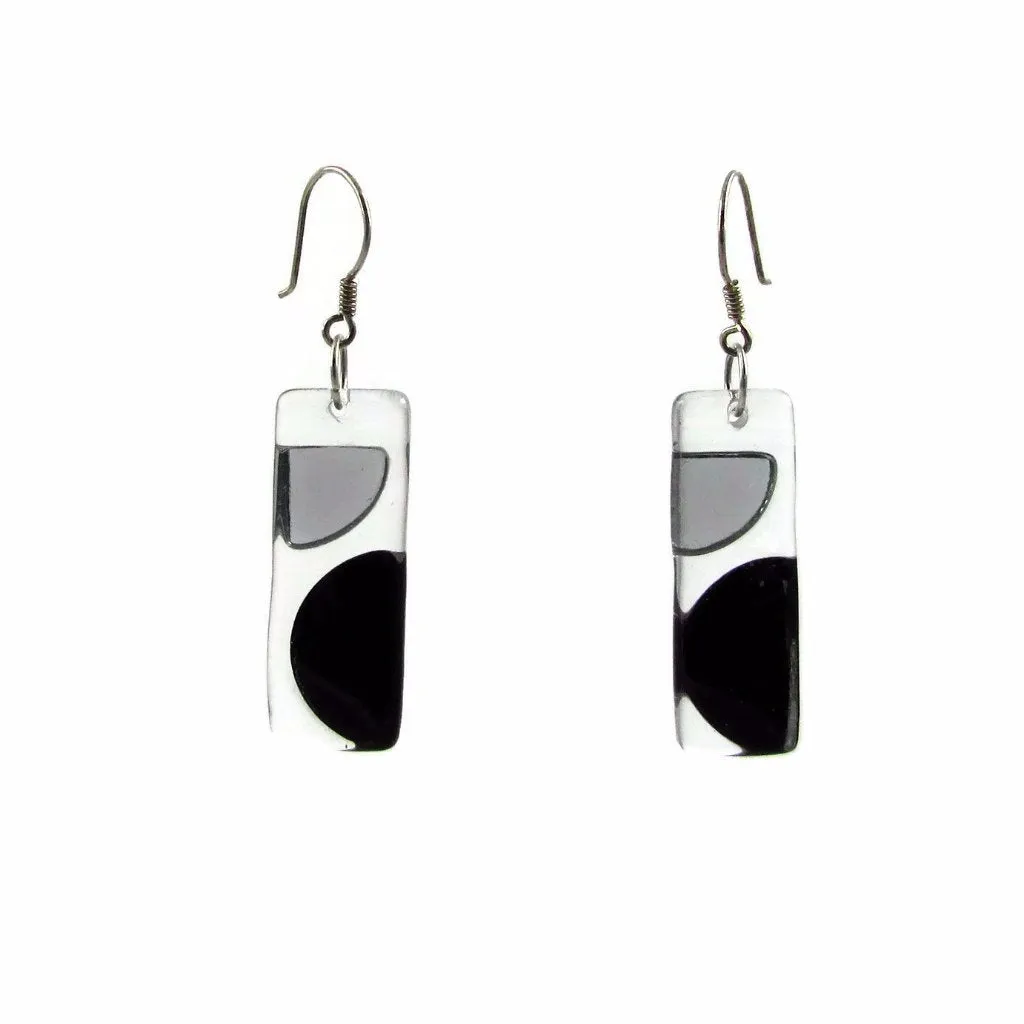 Onda Glass Earrings - Navy