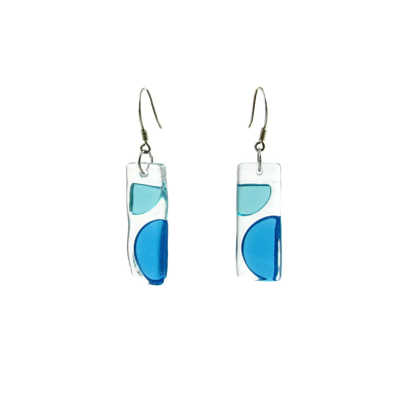 Onda Glass Earrings - Navy