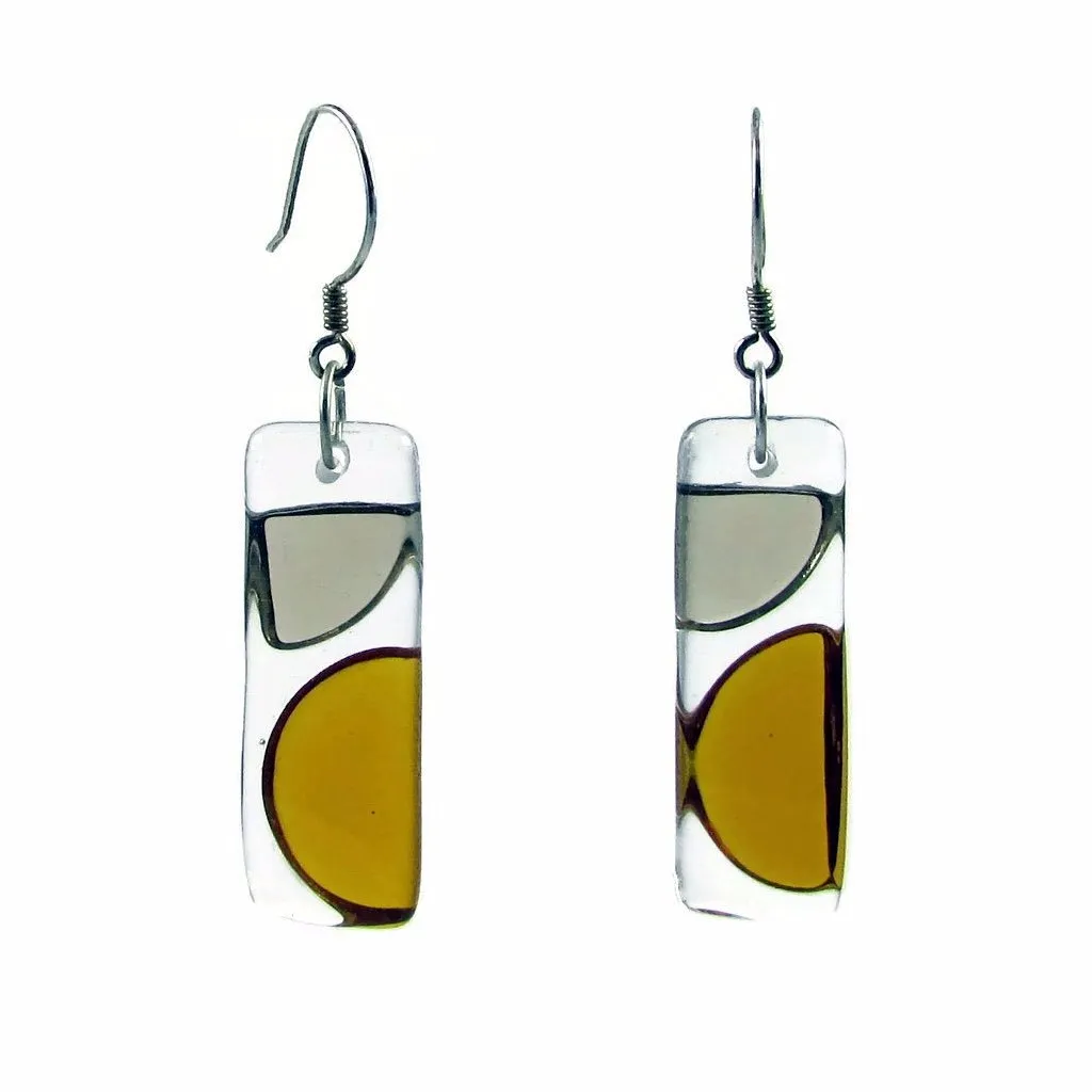 Onda Glass Earrings - Navy