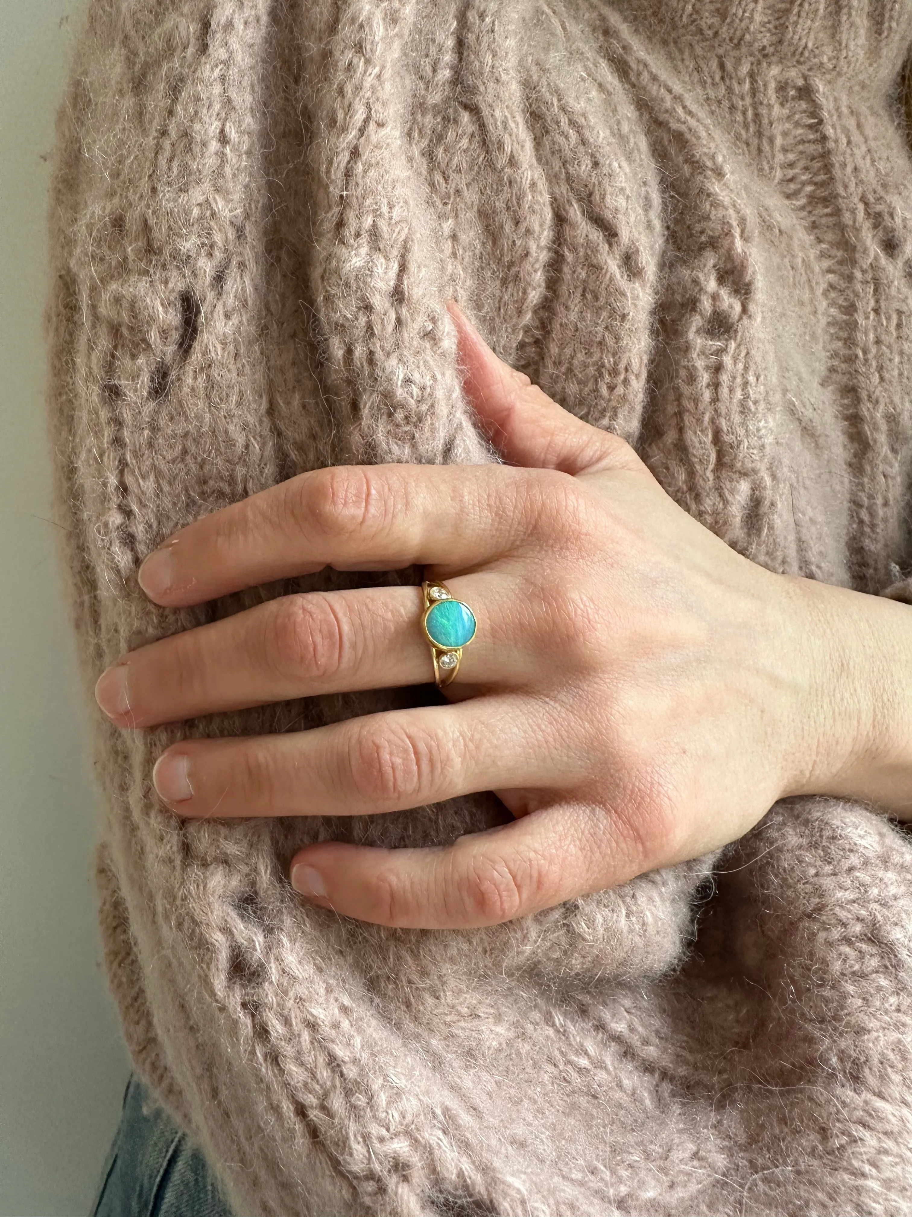 Opal and Diamond ring