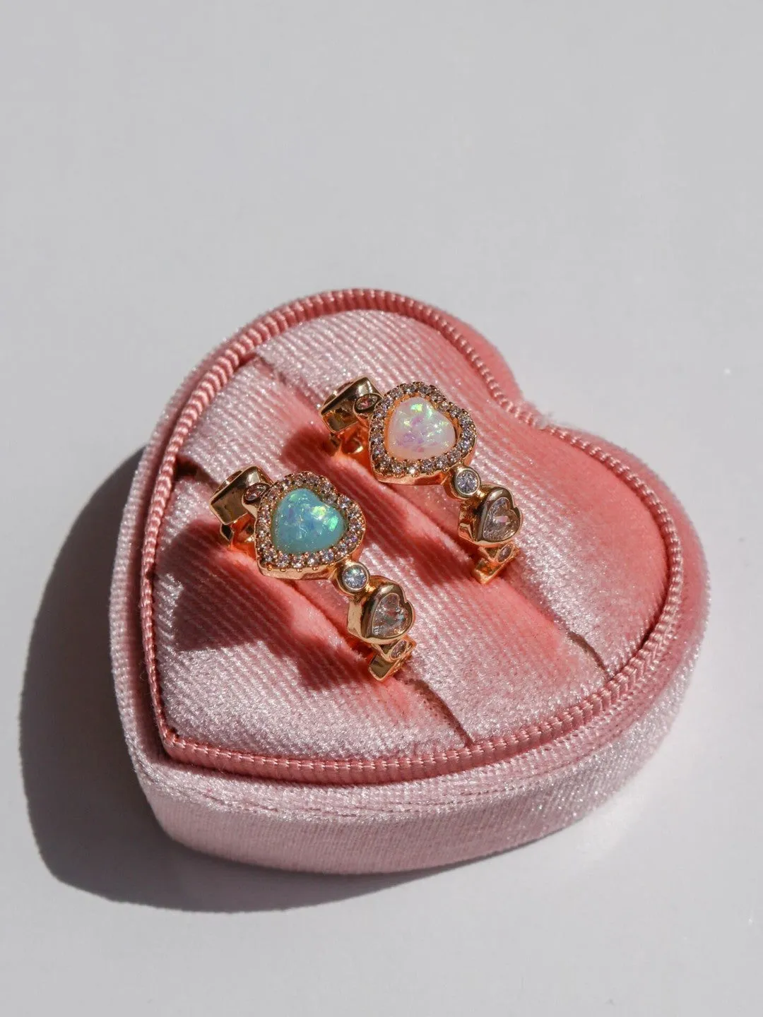 Opal Look Heart Ring