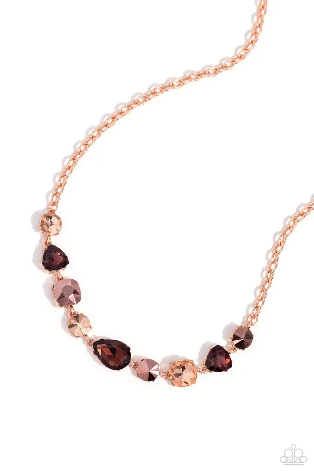 Paparazzi Necklace ~ Emphatic Edge - Copper