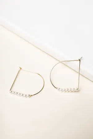 Pearl Detail Hoop Earrings