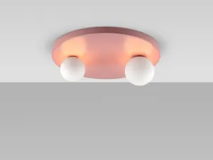 Pink round flush ceiling light