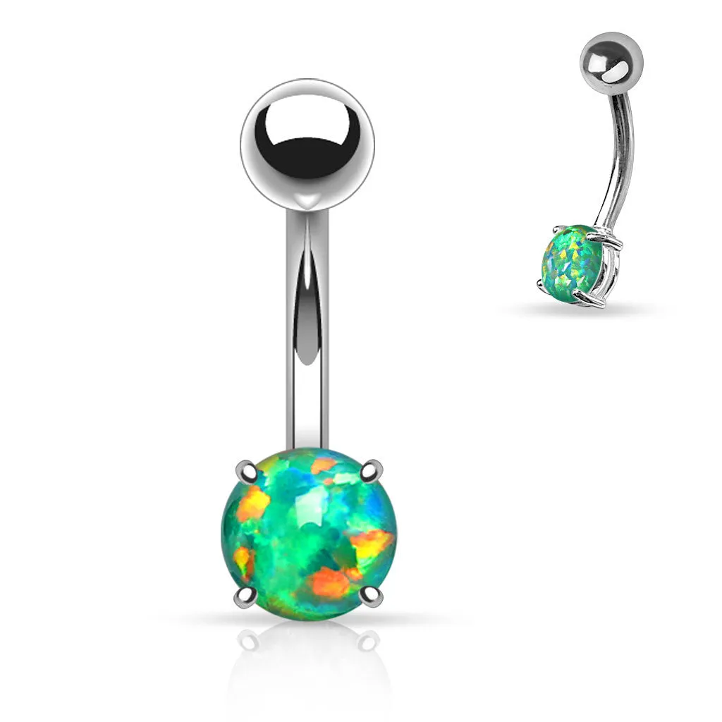 Sabella Prong Opal Belly Ring